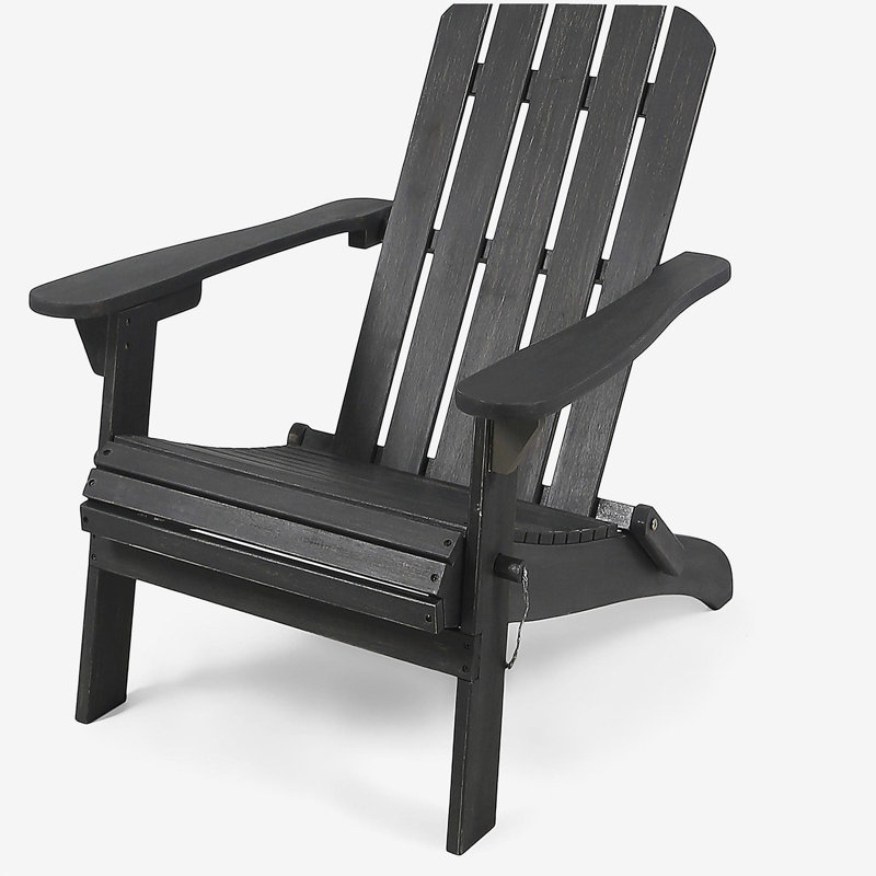 Hollywood Foldable Adirondack Chair, Dark Gray