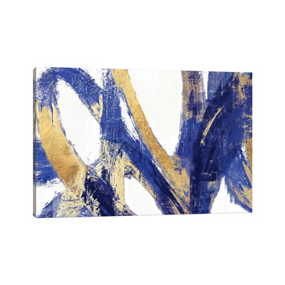 Toile en métal Stepreix - Indigo abstrait V par PI Galerie