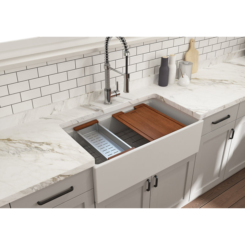 Contempo 33'' L Kitchen Sink, Matte White