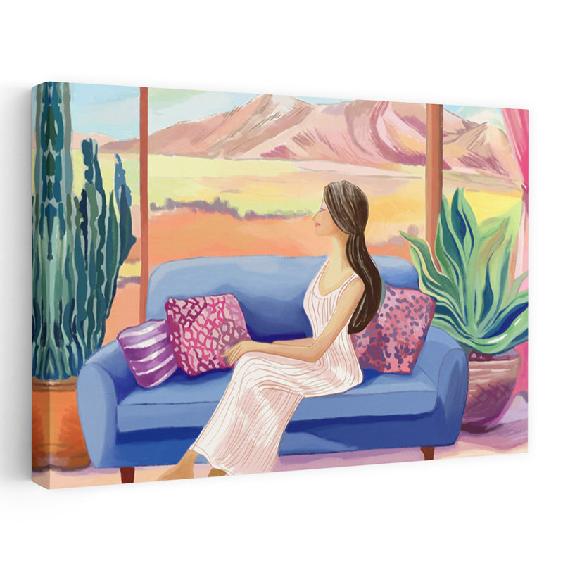 Contemporary Art Contemporary Rose Violet Wall Art, 91.44 cm H x 60.96 cm W