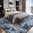 9'X12' Modern Dark Abstract Washable Area Rugs for Living Room Blue-118330184-127123436