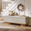 50.39" Upholstered Storage Bench With Padded Seat And Safety Hinge