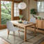 Dossier en tissu avec coussin, chaise d'appoint Mid Century
