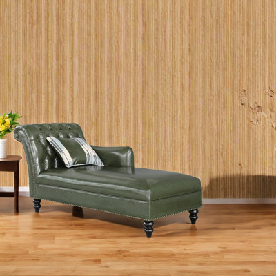 Tidus Faux Leather Chaise Lounge