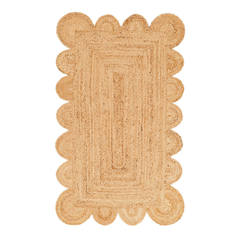 Cosner Hand Braided Area Rug, Rectangle 3'1" x 5'1"