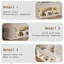 Beige Solid Wood TV Cabinet Fireplace-117623769