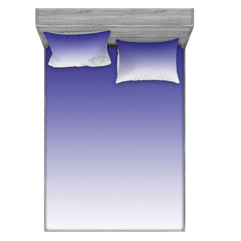 Microfiber Ombre Sheet Set, Full/Double Sheet Set with 2 Pillowcases, Turquoise