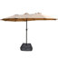 Parasol double Weather Patio - abat-jour taupe 15 x 9 pi