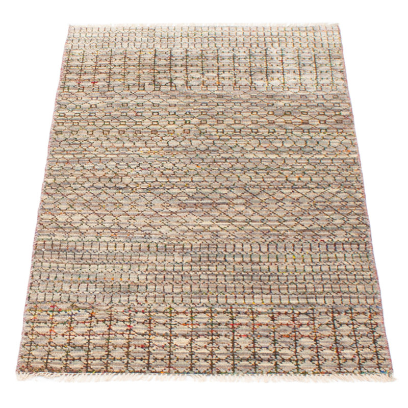 Tapis gris ombre en soie One Of A Kind 3 pi 0 po x 5 pi 5 po