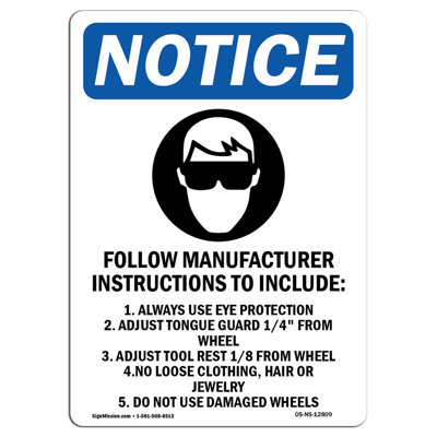 Follow Manufacturer Sign