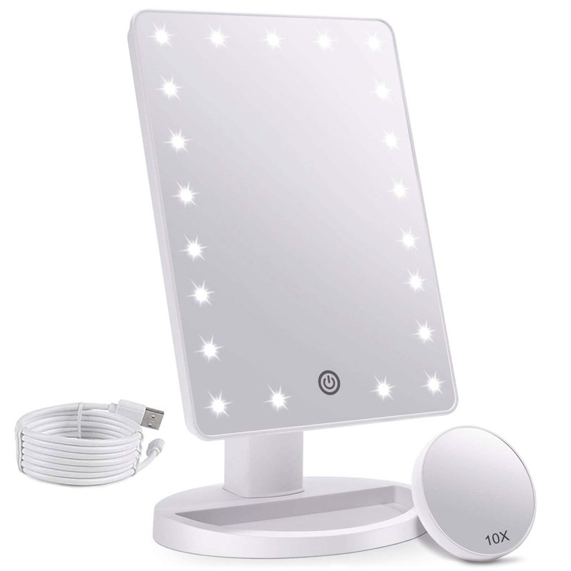 Demetrias Rectangle Floor Mirror, White