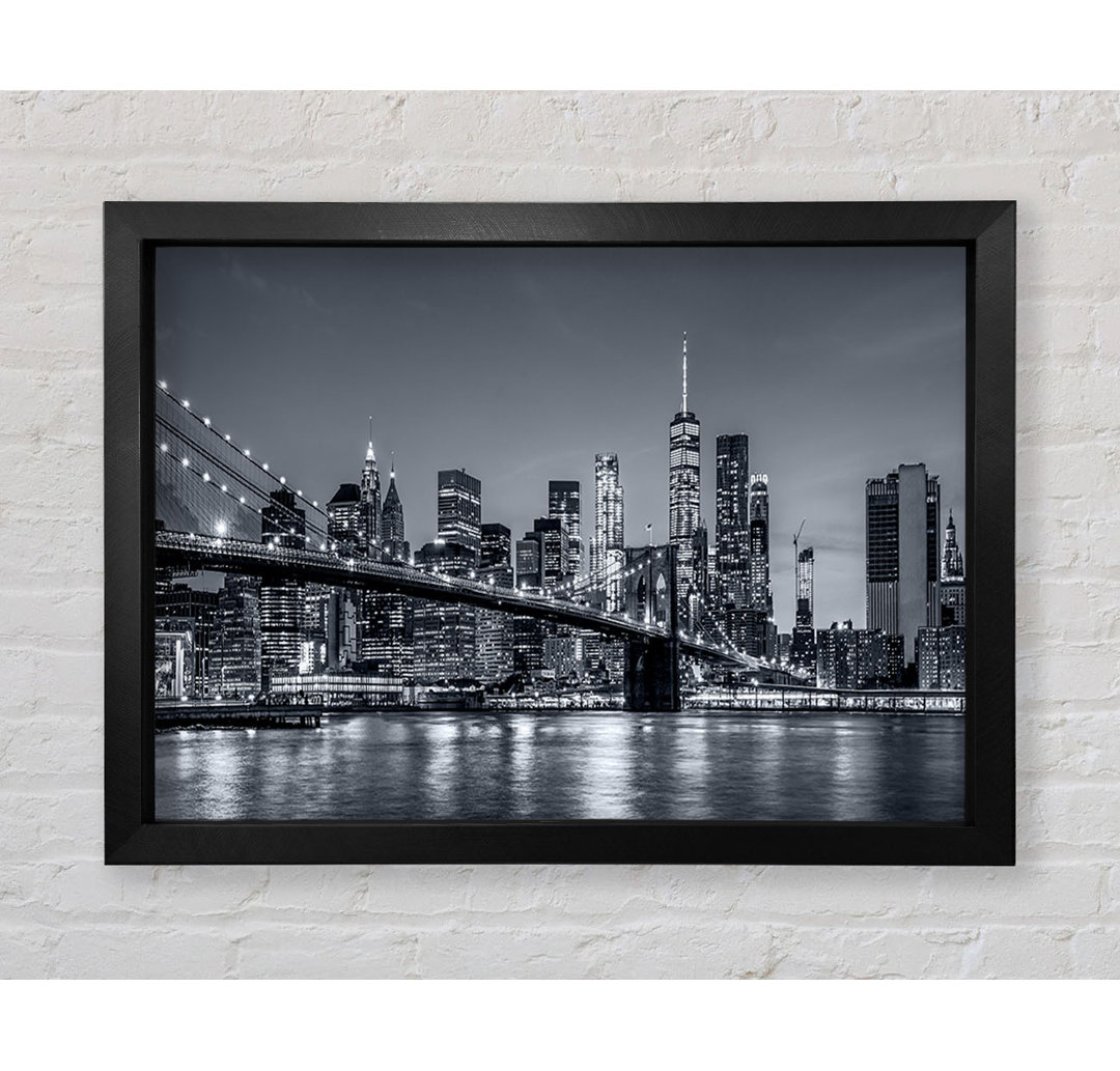 New York Lights Glowing - Einzelne Bilderrahmen Kunstdrucke