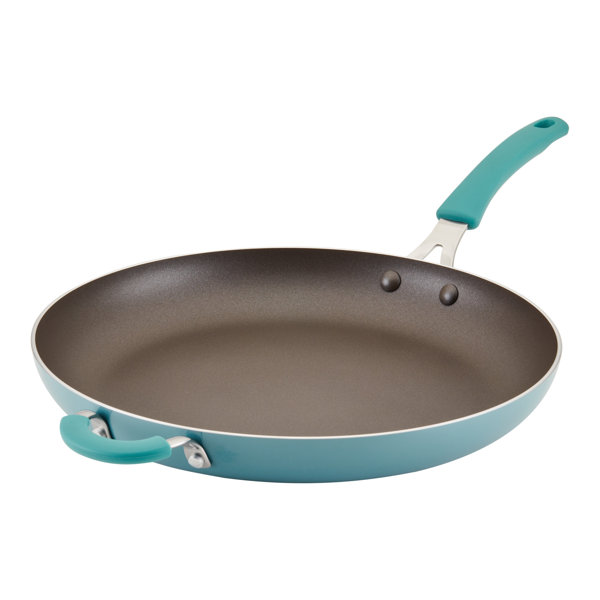 Rachael Ray Nitro Cast Iron Skillet 12-in ,Agave Blue