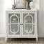 Console blanche avec 2 portes