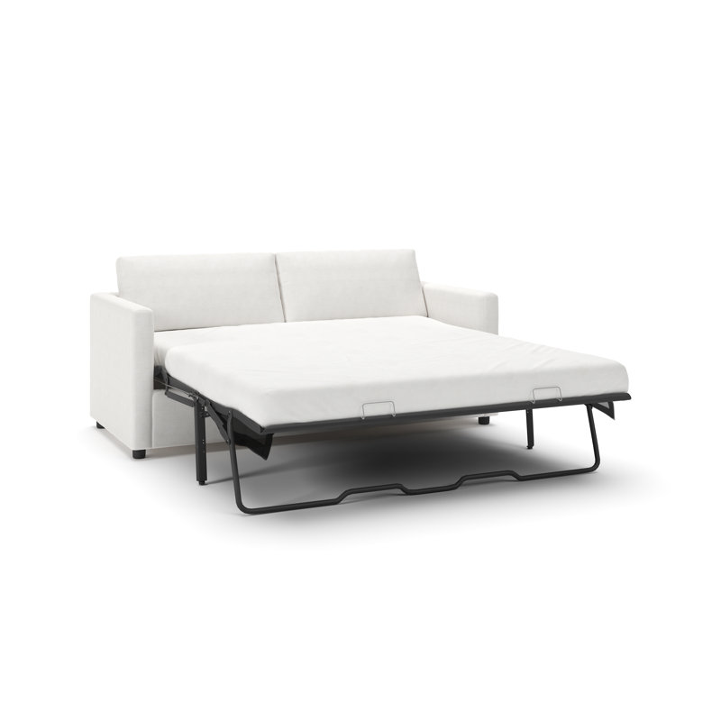 Canapé-lit rembourré Godwin, Chenille Crypton® neige Nomad