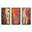 Aboriginal Circular Dot Amber Compositions IV - Transitional Art Set Of 3 Pieces-404294219-404294218