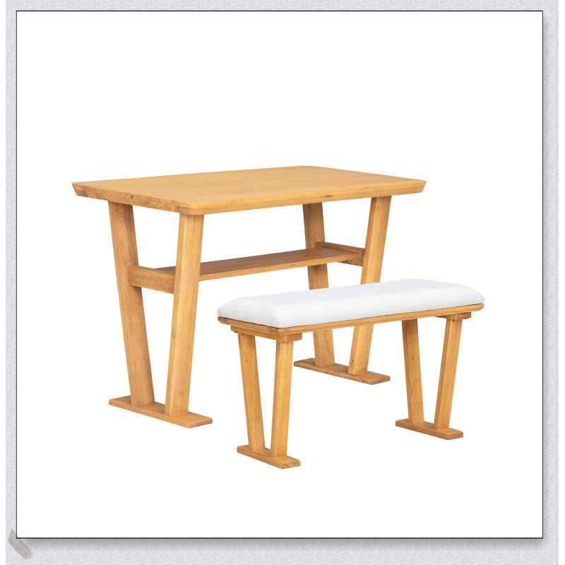 Table de salle à manger en bois massif Farmhouse Modern