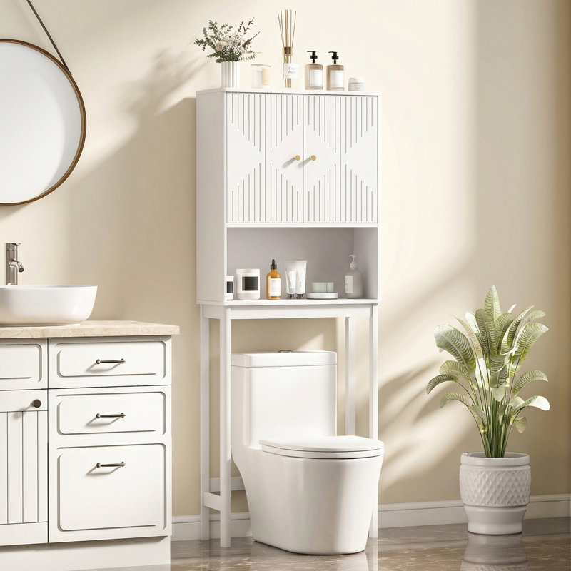 Over The Toilet Storage Cabinet, Bathroom Organizer, White