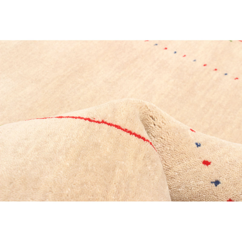 Tapis beige Kashkuli Gabbeh 3 pi 2 po x 5 pi 0 po