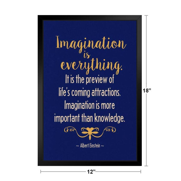 imagination is more important than knowledge poster
