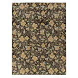 Distressed Homage Wool Floral Area Rug