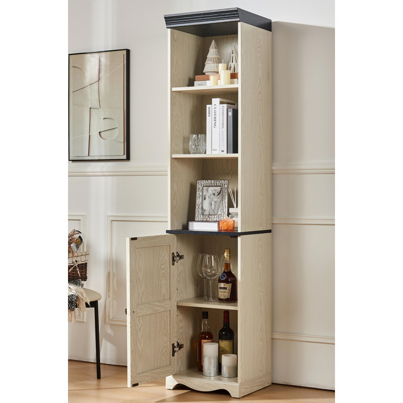 Armoire cubique autoportante avec 5 tablettes, bibliothèque de salon, bibliothèque de chambre à coucher