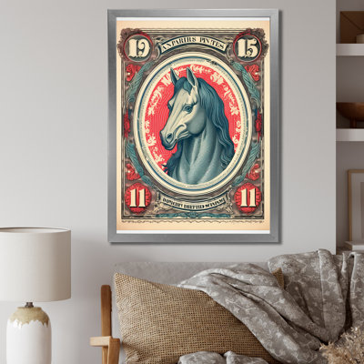 " Vintage Stamp Portrait Of Horse "