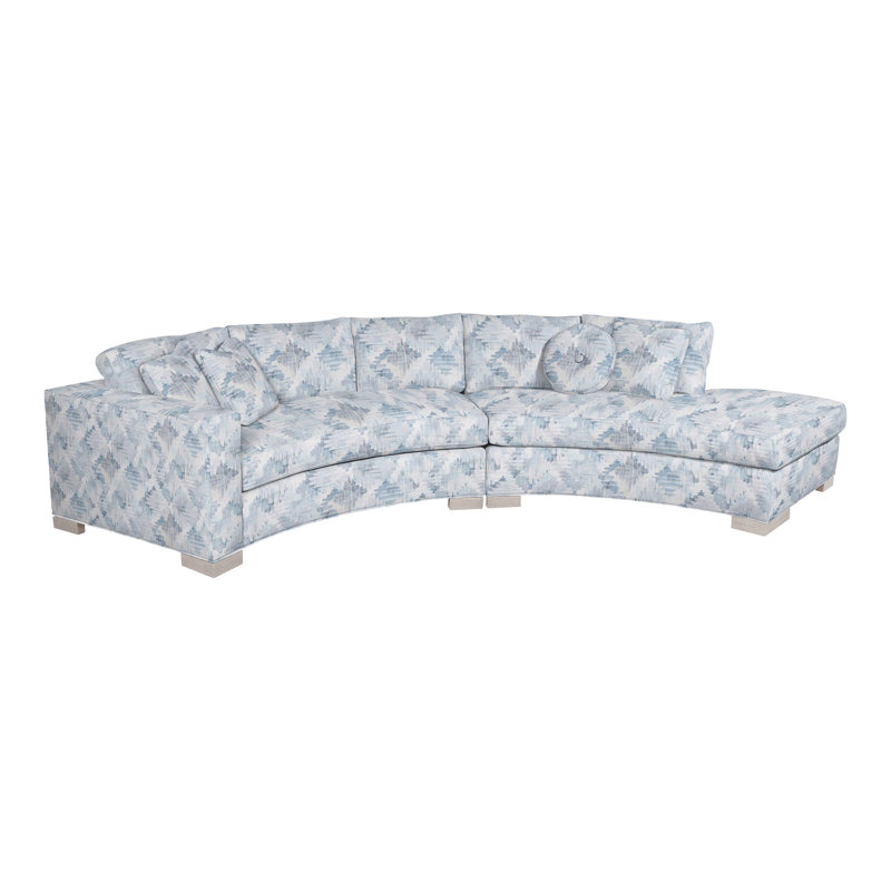 Bennett By Michael Weiss Chaise Sectional, Vault Pearl, Dove Gray, No