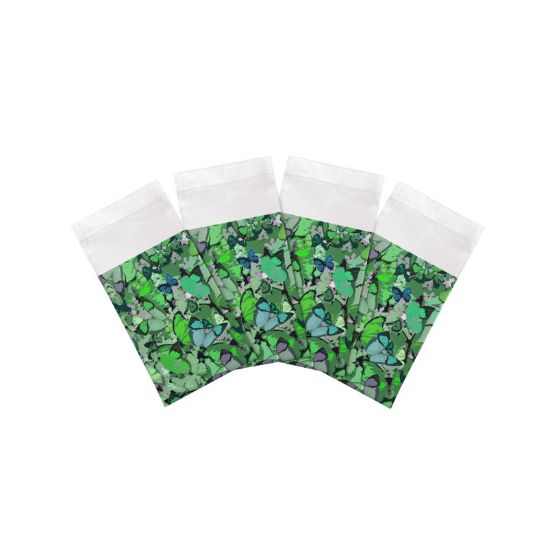 Mariposa Cotton Sateen Dinner Napkins, Green