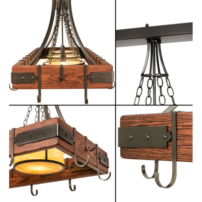 Steamboat Rectangle Chandelier Pot Rack