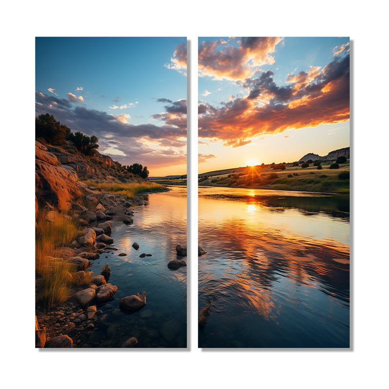 «Texas Sunset Ultra-Large Angle Landscape III - Large Texas», impressions sur toile, H 32 po x l 32 po, Toile tendue