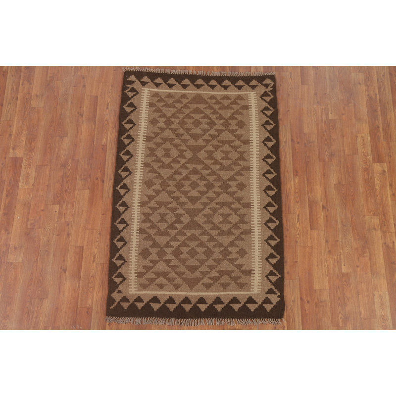 Kilim Reversible Wool Area Rug 3x5