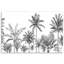 Picture, Black And White Palm Trees - No Frame Print on Canvas-98483393