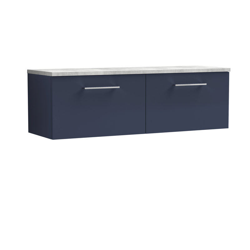 Arno 47.44cm Double Bathroom Vanity Base Only, Midnight Blue