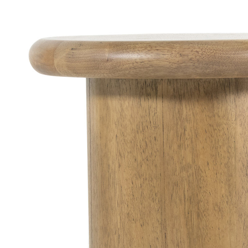 Zach Solid Wood End Table, Burnished Parawood