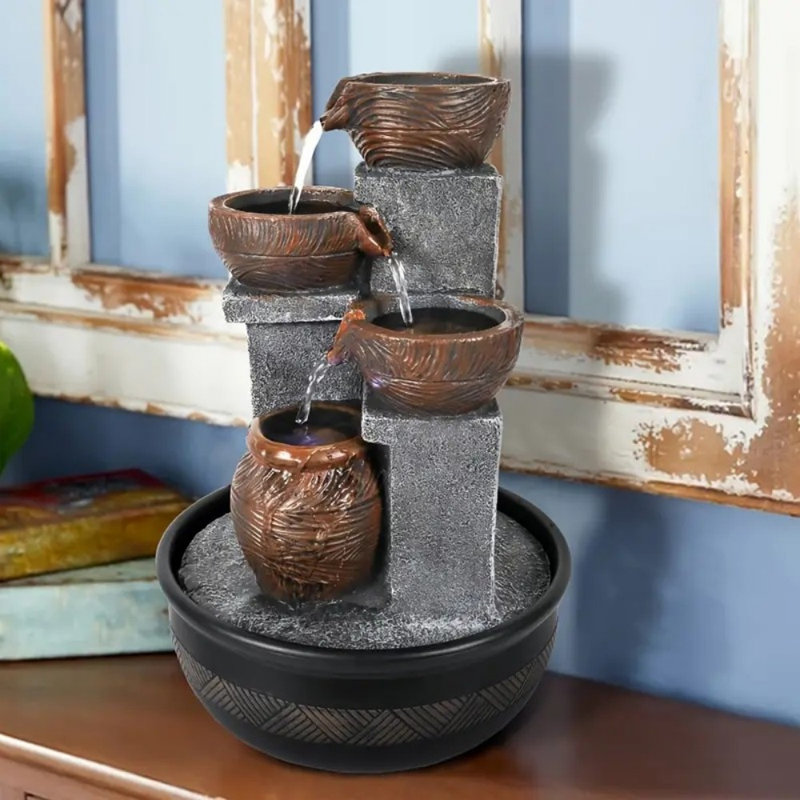 Fontaine de table avec cascade 15,7 po H