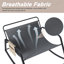 Chaise berçante avec fauteuil coulissant inclinable rembourré en cuir technique-1549110876