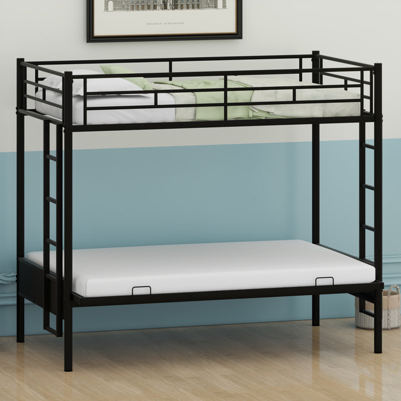 All-in-One Metal Bunk Bed, Multi-Function Design