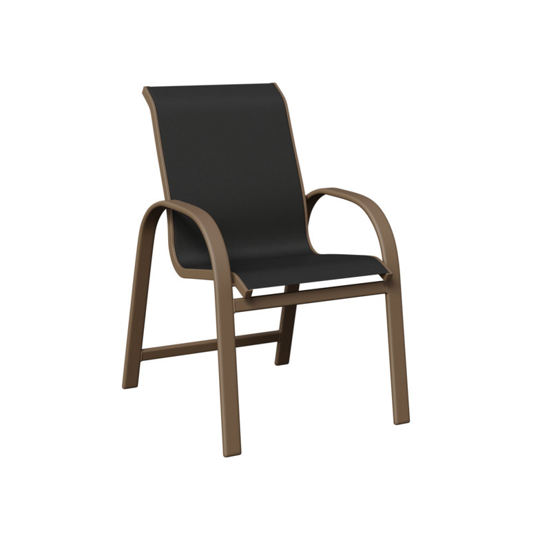 Chaise de salle à manger Berlin Gardens Murphy Sling, Noir, Argile d'aluminium