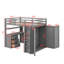 Lit mezzanine avec bureau à tiroirs et garde-robe intégrés-914793215-914793089
