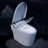 Smart Toilet With Auto Open Lid, Auto Flush & Foam Shield Technology, ADA Comfortable Chair Height, Warm Air Dryer, Heated Seat & Night Light, Remote Control