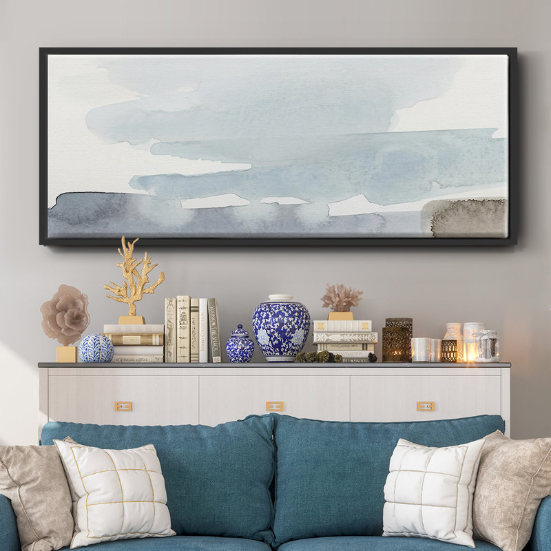 Coastal Tones I - toile encadrée, H 12 po x l 30 po