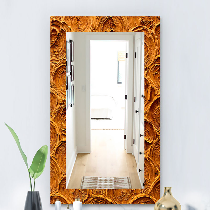 Miroir décoratif concentrique Mid-Century, H 39,4 po x l 29,5 po, Abstrait