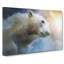 Mystical Polar Bear In Abstract - Wrapped Canvas Painting-55311165