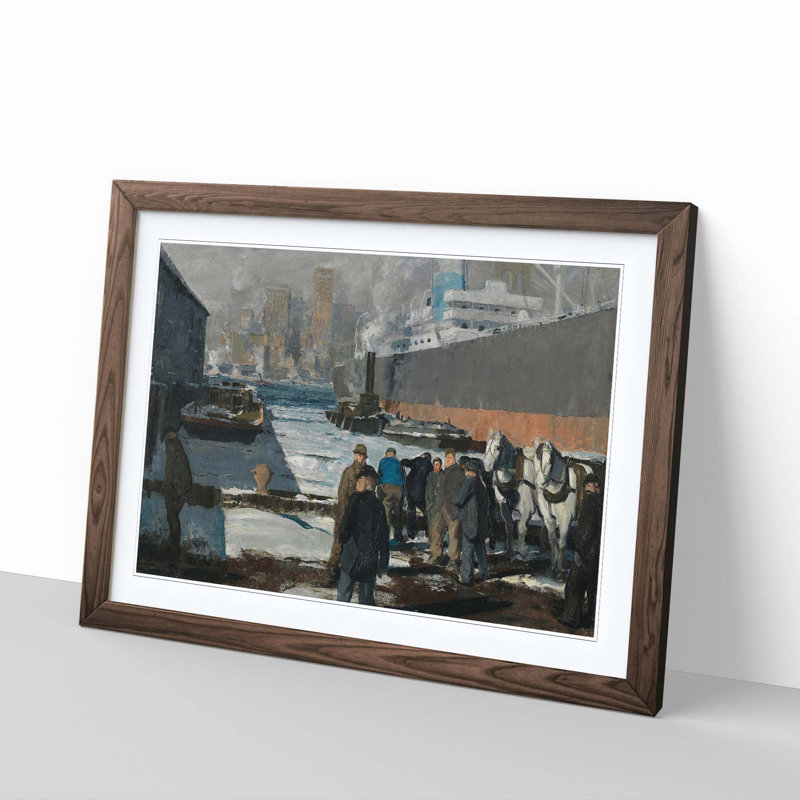 George Bellows - Single Picture Frame Painting, Walnut