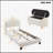 Twin Size Flower-Shaped Upholstered LED Platform Bed with Storage Ottoman, White Sherpa Fabric, Elegant and Functional