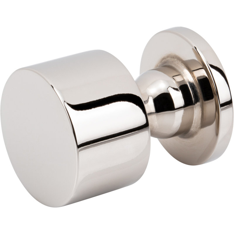 Dante Round Knob, Polished Nickel, 1"