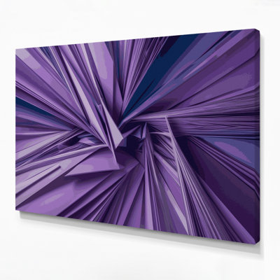 «Geometric Abstraction 77», art mural sur toile mauve