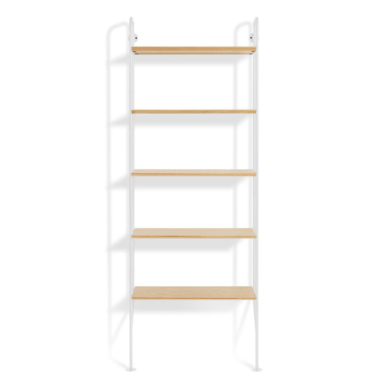 Hitch Bookcase, White/White