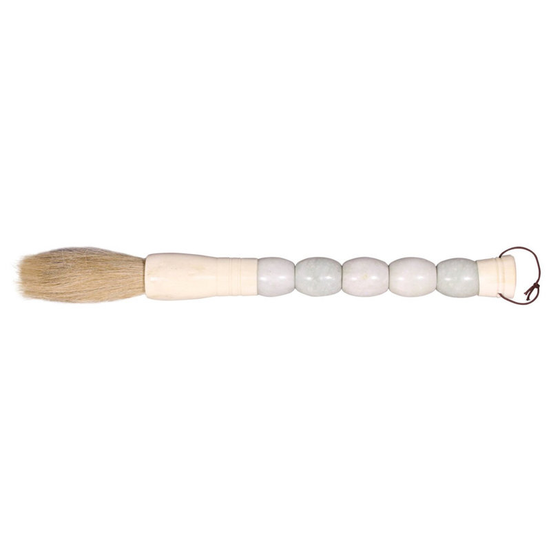 Lily's Living Jade Drum Calligraphy Brush, 12 Inch Long, Purple Blue, White